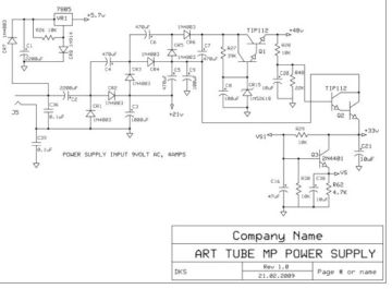 ART Tube MP PSU schematic circuit diagram